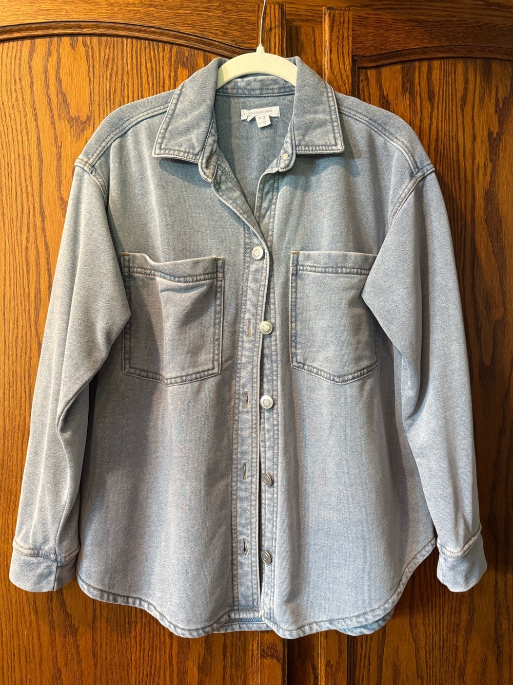 EUC BeachLunchLounge Soft Denim Shacket – Size S – Chambray Mineral Blue